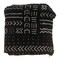 The Bead Chest Ebony Black Bogolan Mali Mud Cloth - Handmade African Textile from West Africa - 40x64 Inches - Ideal for Home Decor, Boho Throw Blanket, Upholstery, or Crafts